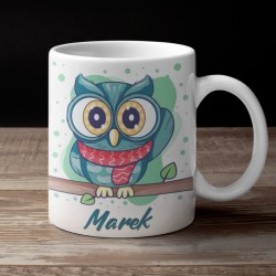 Hrnček Sova so šálom