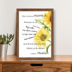 Tabuľka Moja milovaná mamka