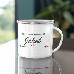 Plechový hrnček S ornamentom