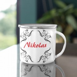 Plechový hrnček S ornamentom