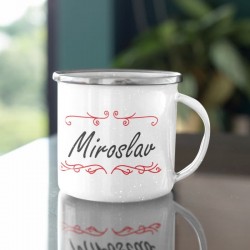 Plechový hrnček S ornamentom