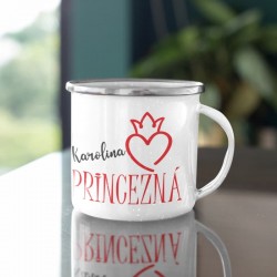 Plechový hrnček Princezná