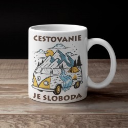 Hrnček Cestovanie je sloboda