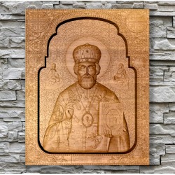 Drevený obraz - Sv. Mikuláš