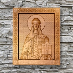 Drevený obraz - Sv. Olga